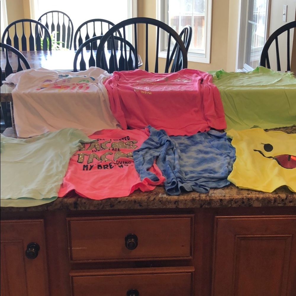 7 Justice T Shirts Size 10